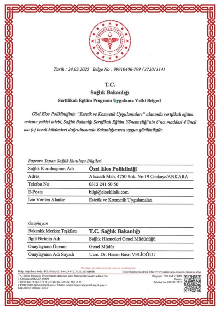 elos klinik eğitim yetki belgesi