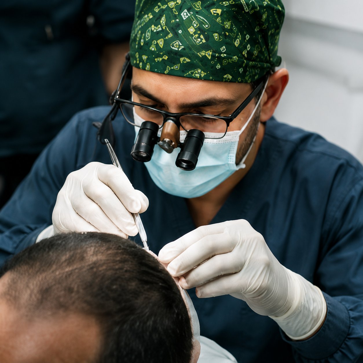 Ankara saç ekimi işlemi sırasında çalışan uzman doktor